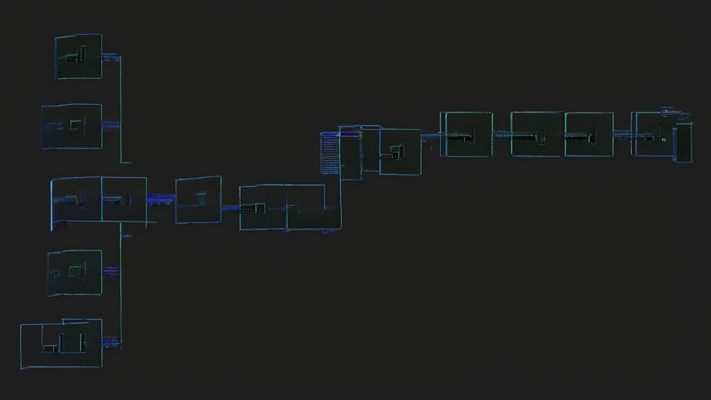 A proposed pull-request approval flow, drawn as a long chain of gates