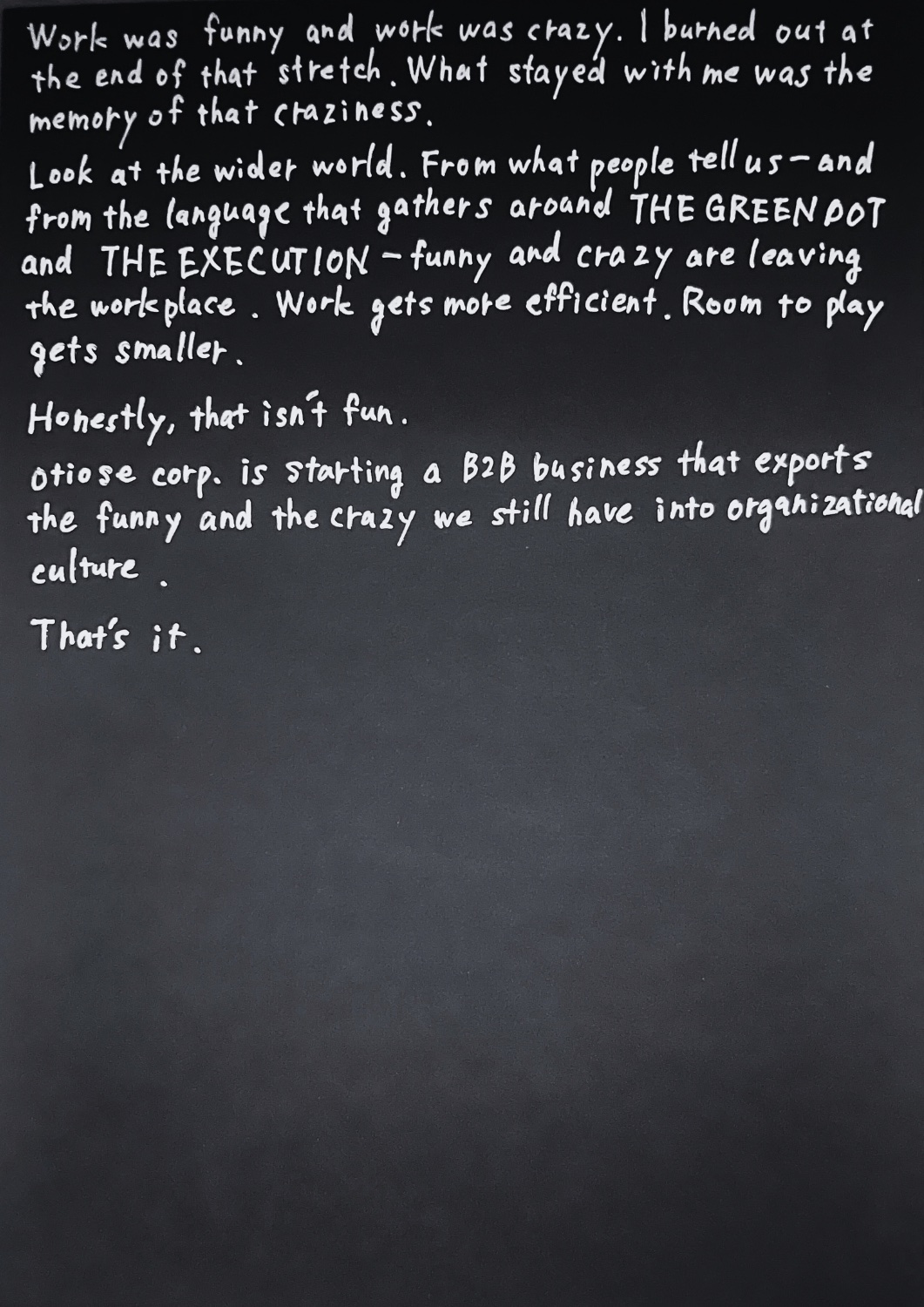 Funny and Crazy at Work — handwritten page 2