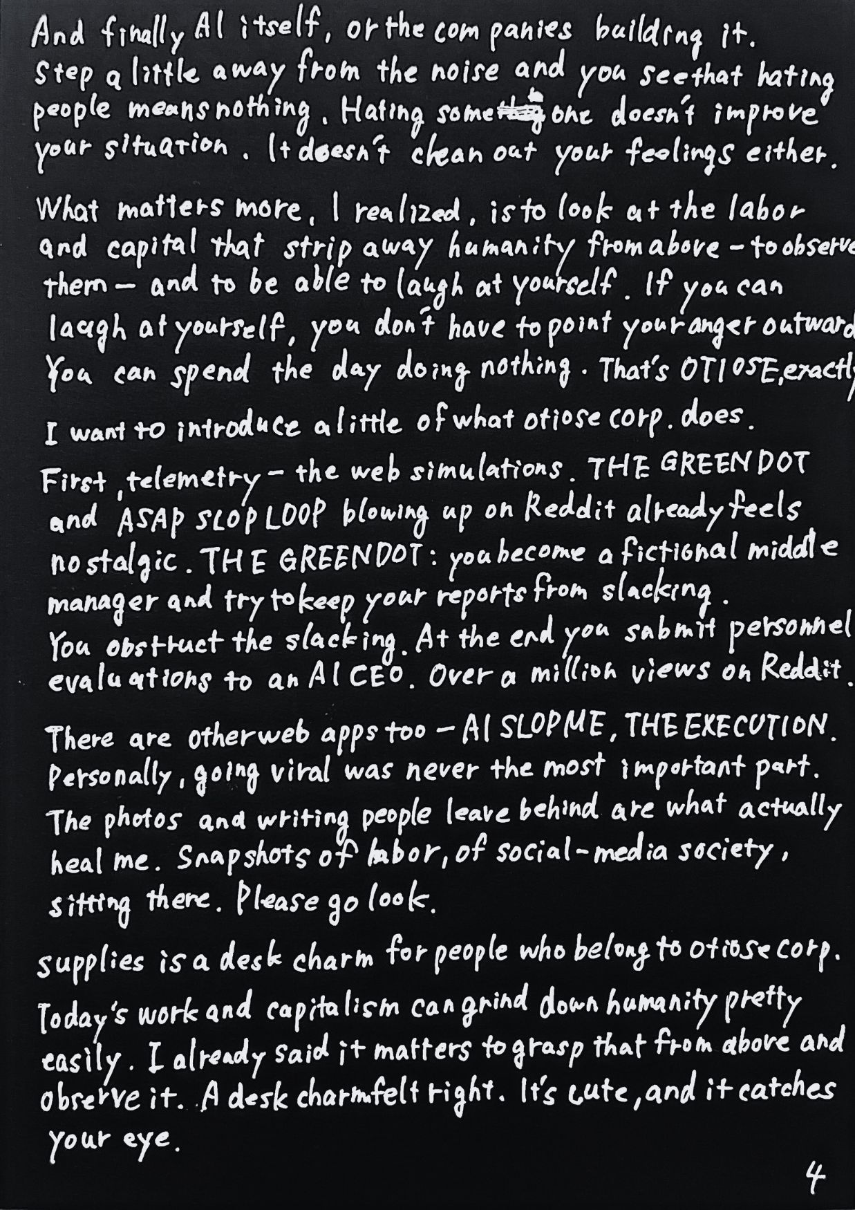 Why we do this — handwritten page 4